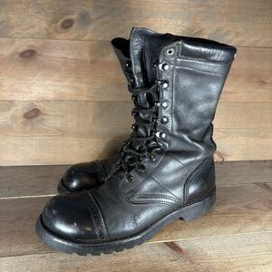 corcoran mens size 9 jump boots black leather military paratrooper USA shoes